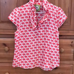 Elizabeth McKay S/S Elephant Blouse